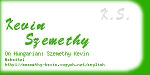 kevin szemethy business card